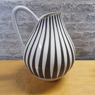 Kruikvaas Zwart/wit – Schlossberg Keramik | Jaren’50
