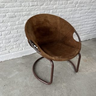 Ballon Chair – Bruin Suede | Jaren ‘80