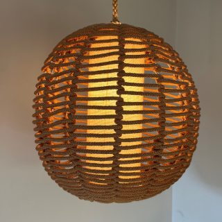 Hanglamp Bol –  Sisal | Jaren ‘70