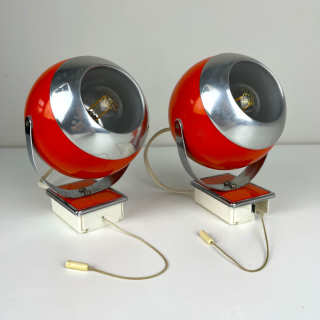 Wandlampjes (2) ‘eyeball’  | Jaren ‘60