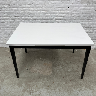 Eetkamertafel Zwart / Wit – Verlengbaar | Jaren ‘70