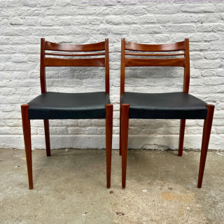 Set (2) Eetkamerstoelen – Teak | Jaren ‘60