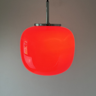 Hanglamp Rood Glas – Hustadt Leuchten | Jaren ‘60