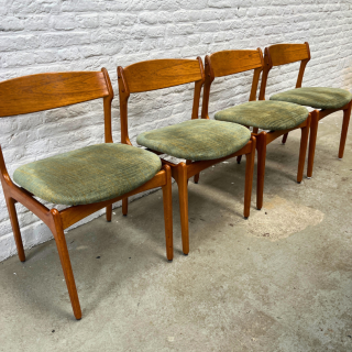 Set (4) Eetkamerstoelen – O.D. Møbler| Jaren ‘60