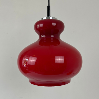 Hanglamp Glas, Rood – Peill & Putzler | Jaren ‘60