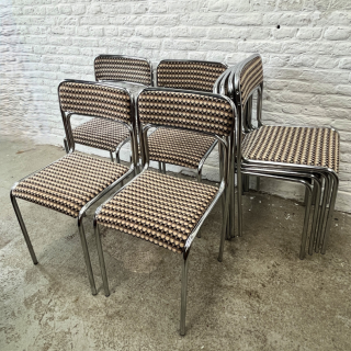 Set (8) Eetkamerstoelen Met Bruisframe | Jaren ‘60