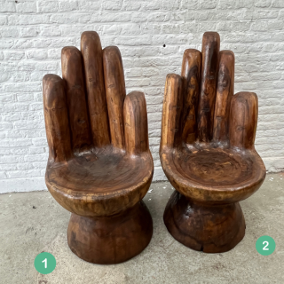 Handstoel Hout *2 Stuks* | Jaren ‘60