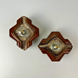 Set (2) wandlampen – keramiek | jaren ‘70