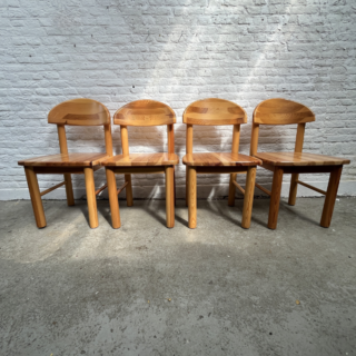Set (4) eetkamerstoelen hout – Daumiller | jaren ’70