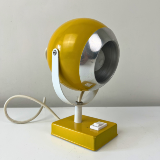 Tafellamp Eyeball  – geel | jaren ‘70