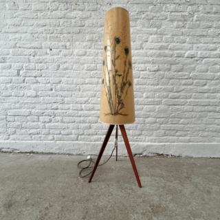 Vloerlamp driepoot – droogbloemen | jaren ‘60