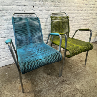 Set (2) tuinstoelen spaghetti | jaren ‘70