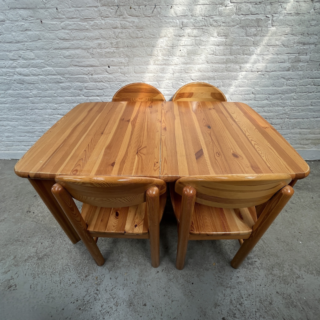 Eettafel grenen, verlengbaar | jaren ‘70