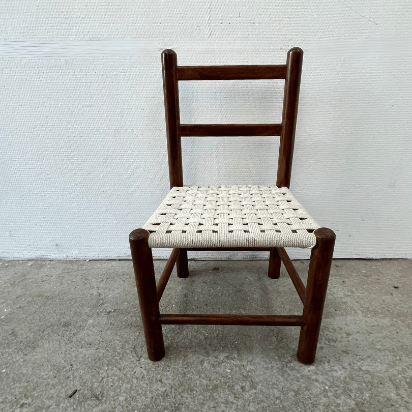 Kinderstoeltje met gevlochten zitting | jaren ‘70 - Afbeelding 2