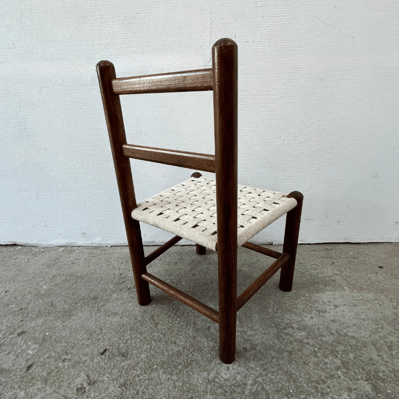 Kinderstoeltje met gevlochten zitting | jaren ‘70 - Afbeelding 3