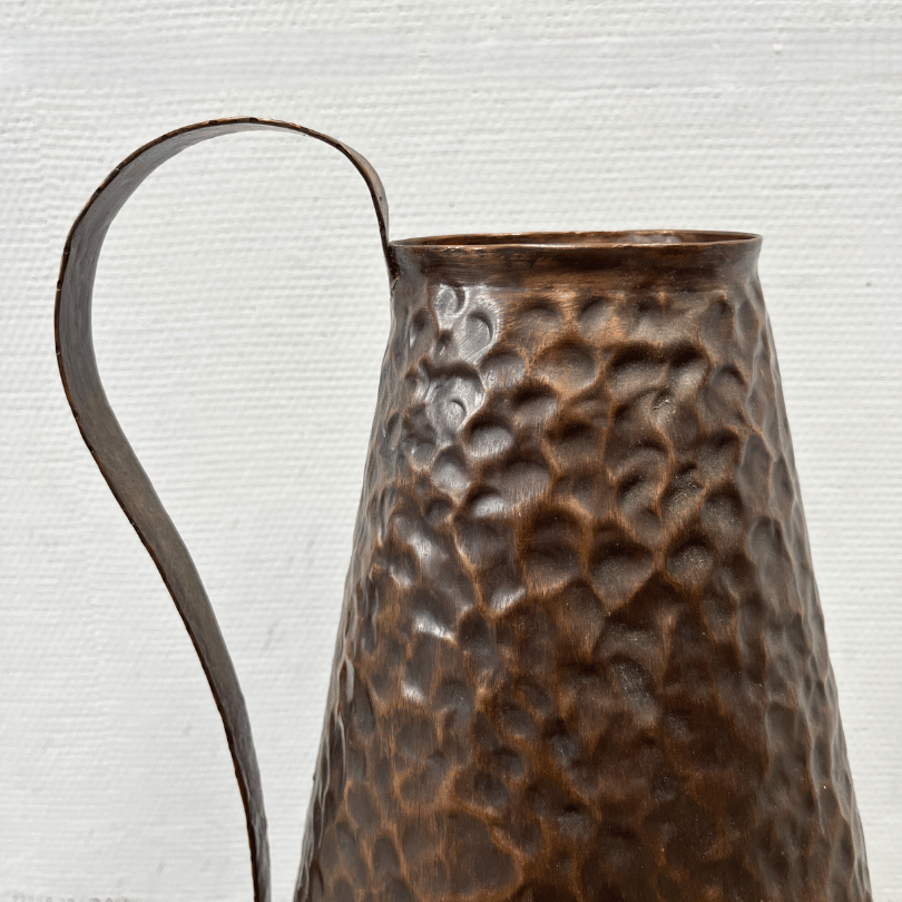 Vaas, gehamerd koper | jaren ‘60 - Afbeelding 4