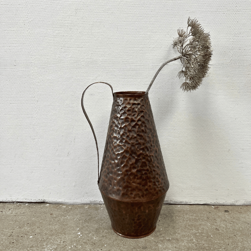 Vaas, gehamerd koper | jaren ‘60 - Afbeelding 5