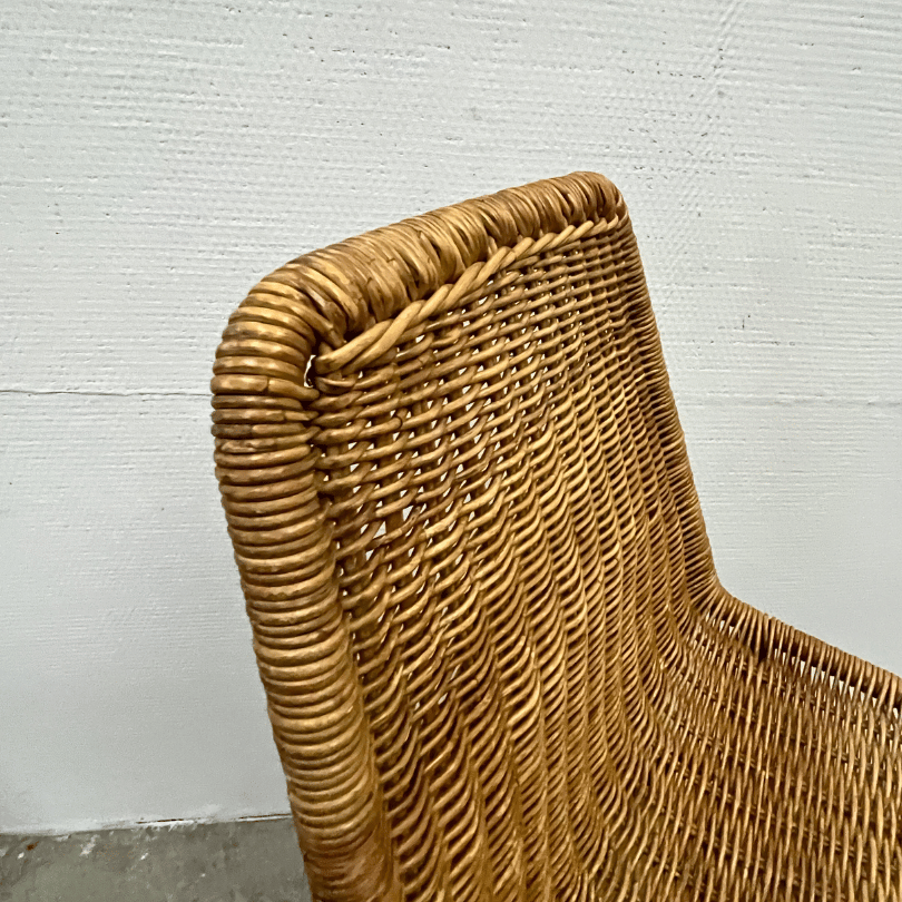 Set (7) eetkamerstoel rotan – Dirk van Sliedregt | jaren ‘60 - Afbeelding 9
