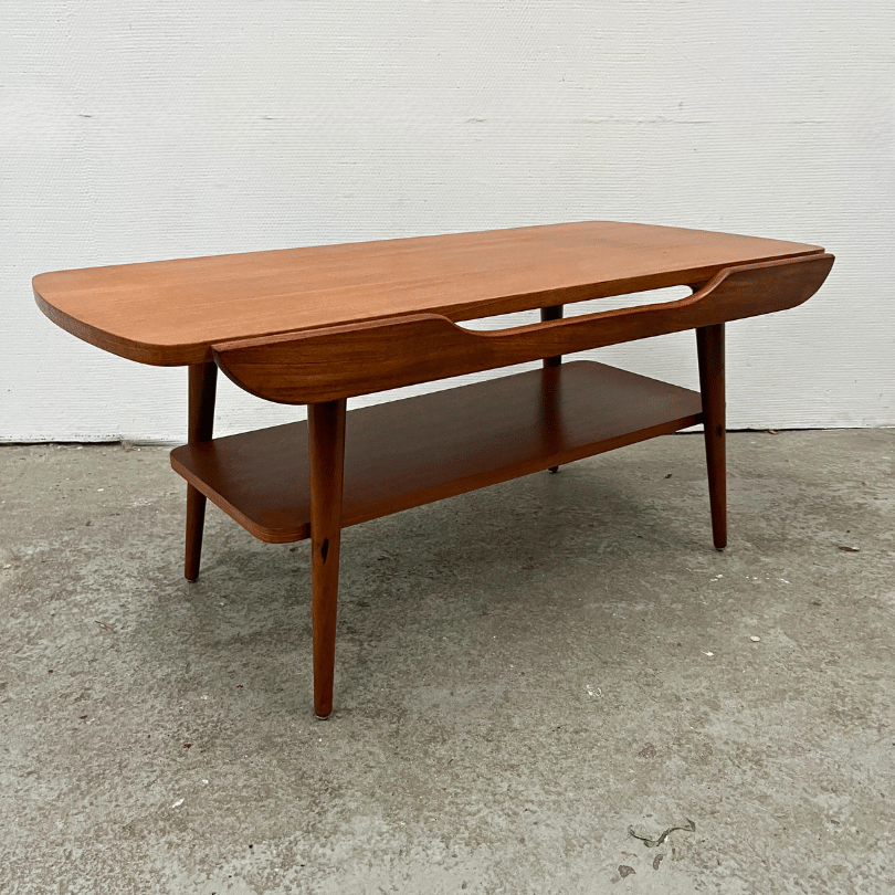 Salontafel teak met omkeerbaar blad | jaren ‘60