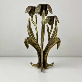 Kandelaar 3-armig, messing – Antonello Saviato | jaren ‘60