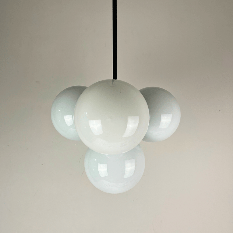 Hanglamp glazen bollen | jaren ‘70 - Afbeelding 3