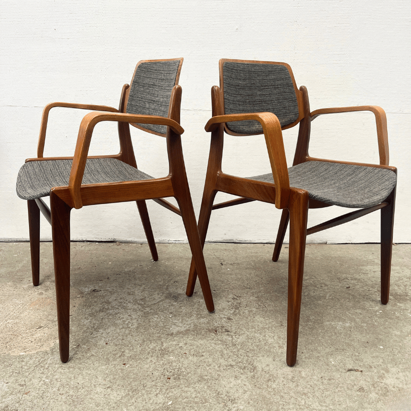 Set (4) eetkamerstoel teak – Wilkhahn | jaren ‘60 - Afbeelding 4