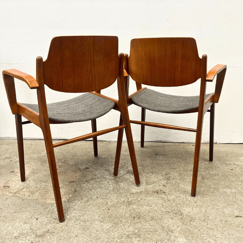 Set (4) eetkamerstoel teak – Wilkhahn | jaren ‘60 - Afbeelding 5