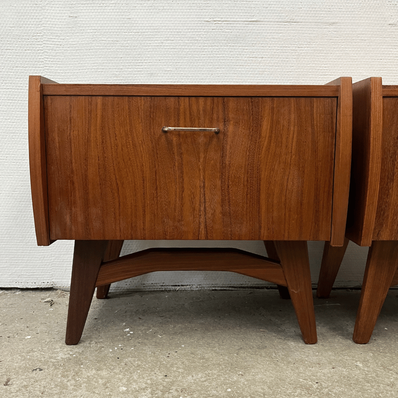 Set (2) nachtkastjes – teak | jaren ‘60 - Afbeelding 4