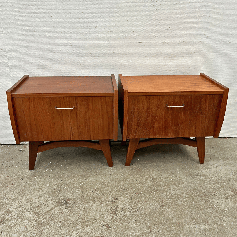 Set (2) nachtkastjes – teak | jaren ‘60 - Afbeelding 5