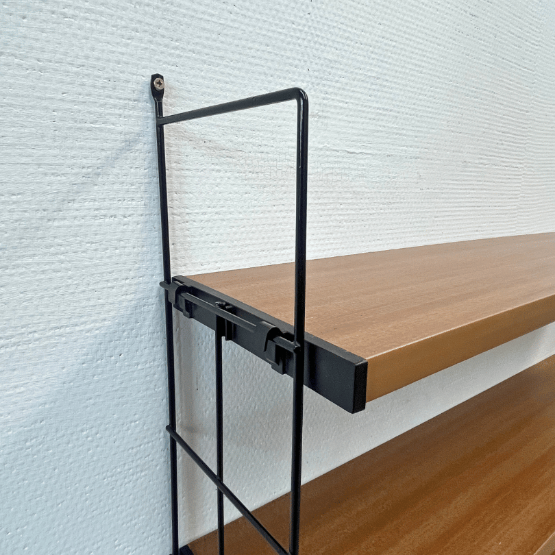 Wandrek– draadstaal & houtmotief *2 stuks* | jaren ‘60 - Afbeelding 6