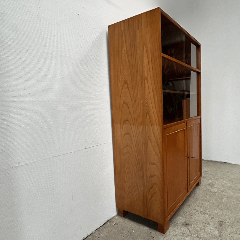 Hoge kast met 2 vitrines - hout | jaren ‘60 - Afbeelding 4