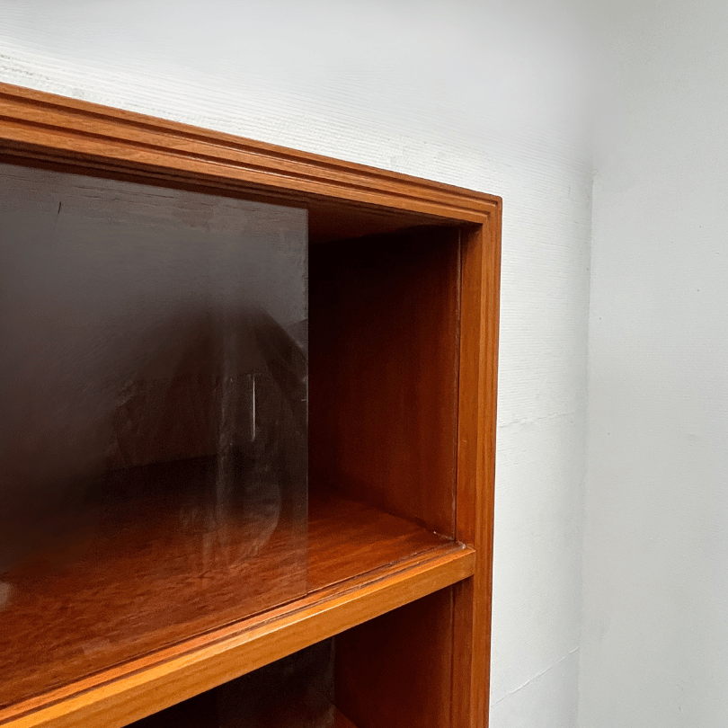 Hoge kast met 2 vitrines - hout | jaren ‘60 - Afbeelding 2