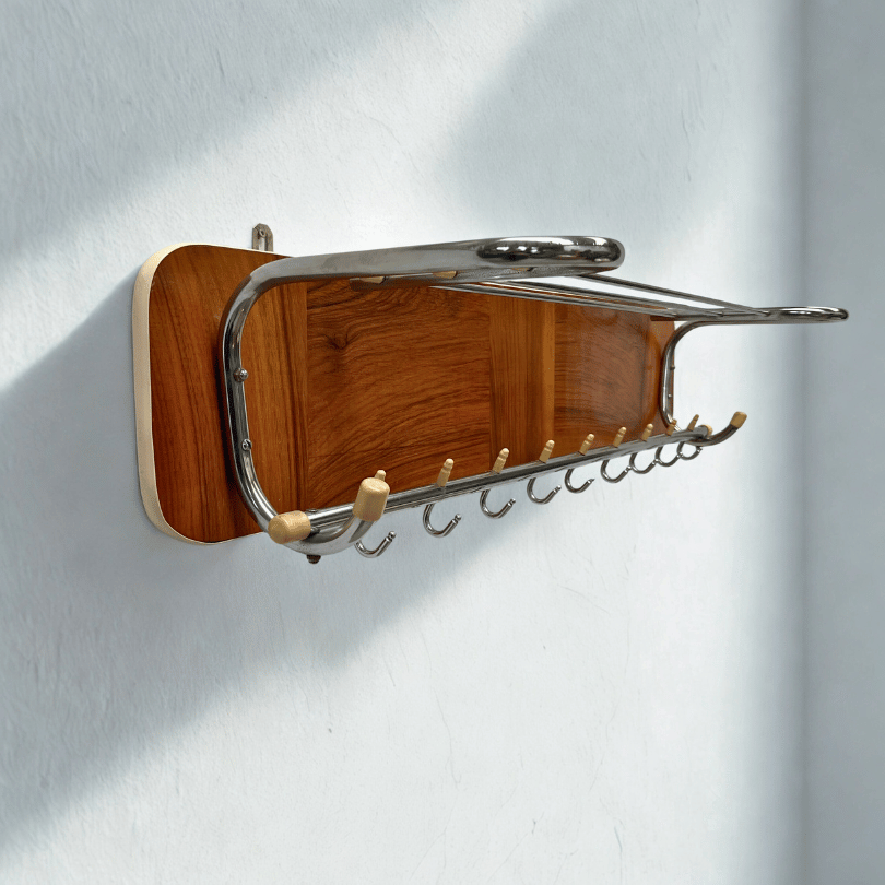 Wandkapstok chroom | jaren ‘50 - Afbeelding 2