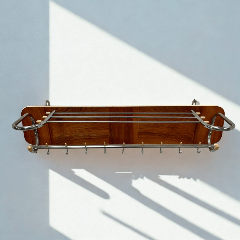 Wandkapstok chroom | jaren ‘50 - Afbeelding 5