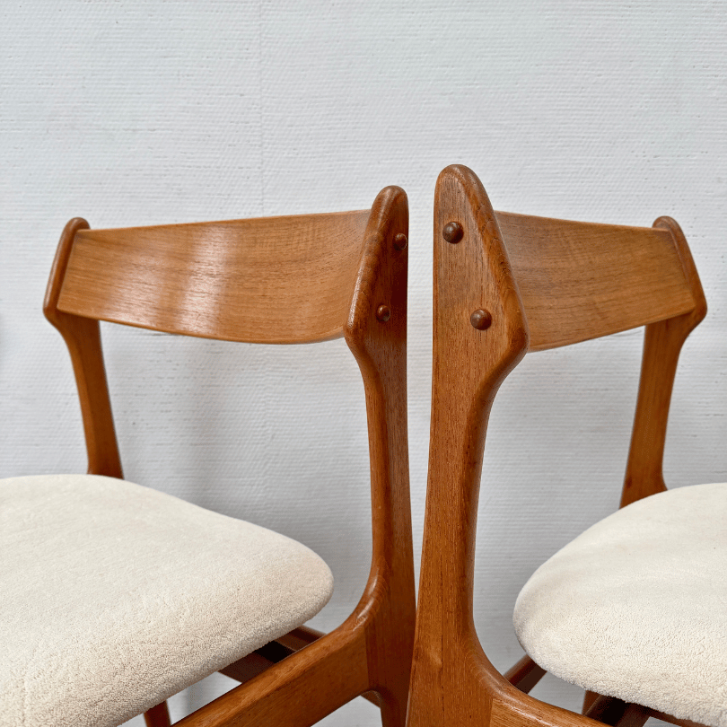 Set (6) eetkamerstoelen – Erik Buch | jaren ‘60 - Afbeelding 4
