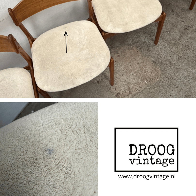 Set (6) eetkamerstoelen – Erik Buch | jaren ‘60 - Afbeelding 7