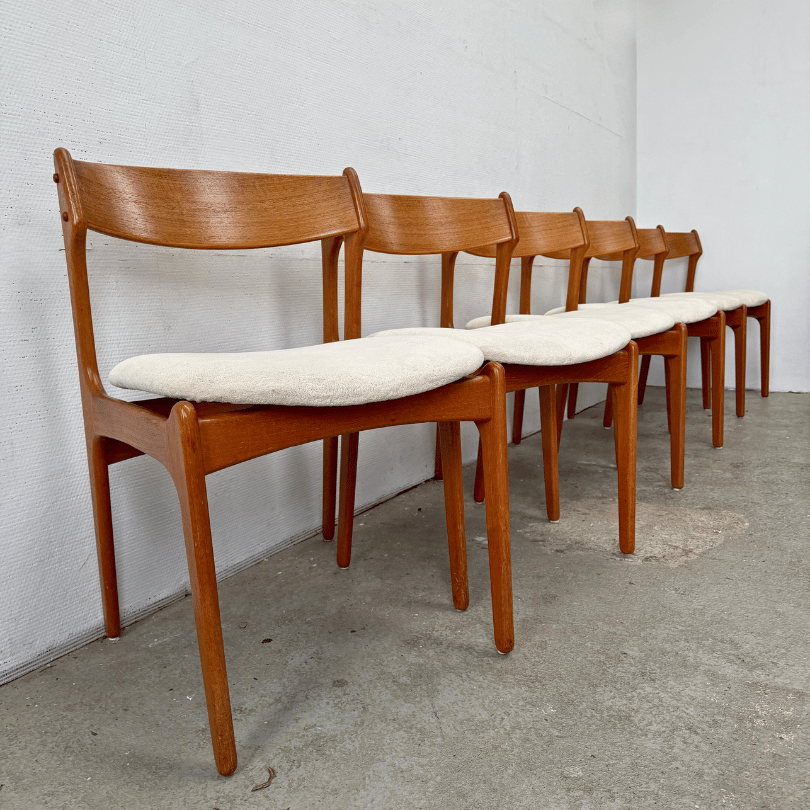 Set (6) eetkamerstoelen – Erik Buch | jaren ‘60