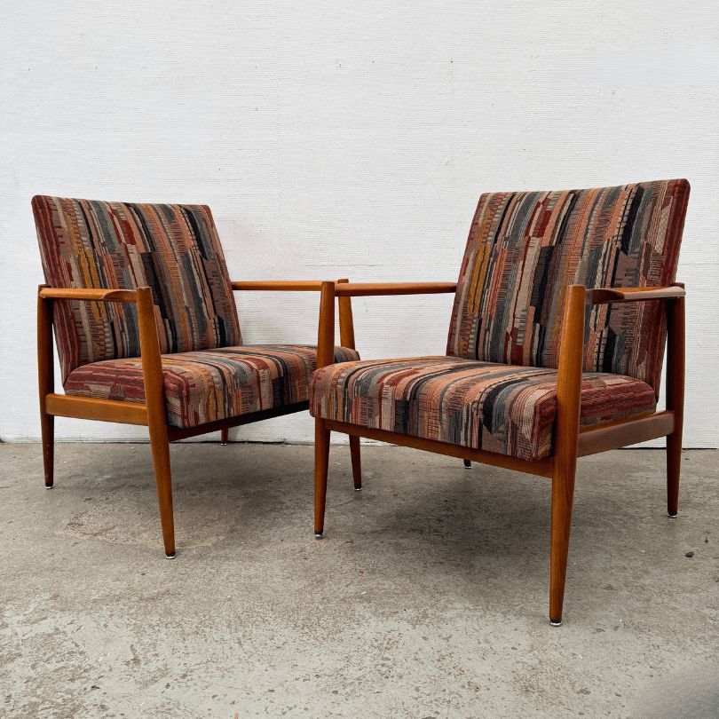 Fauteuil hout – meerkleurig *2 stuks* | jaren ‘60 - Afbeelding 2