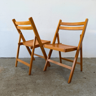 Set (2) klapstoelen hout | jaren ‘60