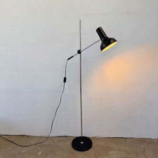 Vloerlamp hengel, zwart | jaren ‘60