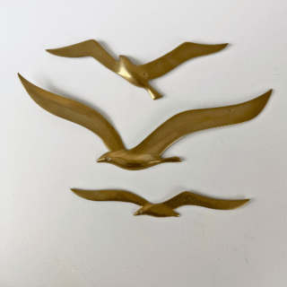 Set (3) vogels divers – messing | jaren ‘60