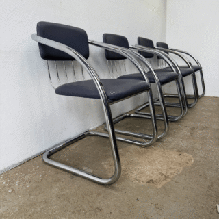 Set (4) sledestoelen – chroom | jaren ‘80
