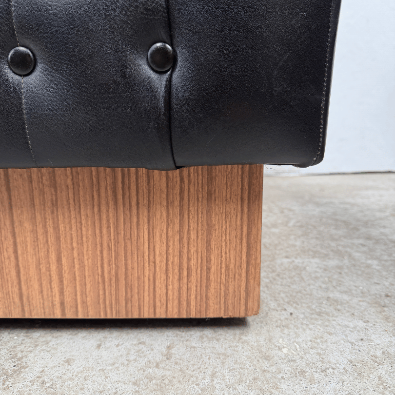 Fauteuil – zwart leer *2 stuks* | jaren ‘60 - Afbeelding 7