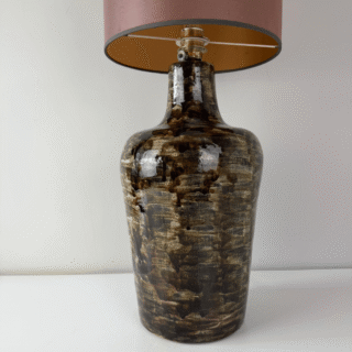 Lampenvoet bruin – keramiek | jaren ’70
