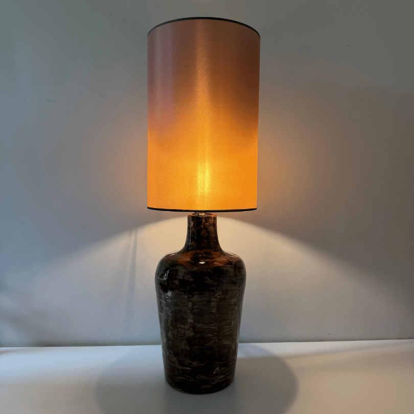 Lampenvoet bruin – keramiek | jaren ’70 - Afbeelding 5