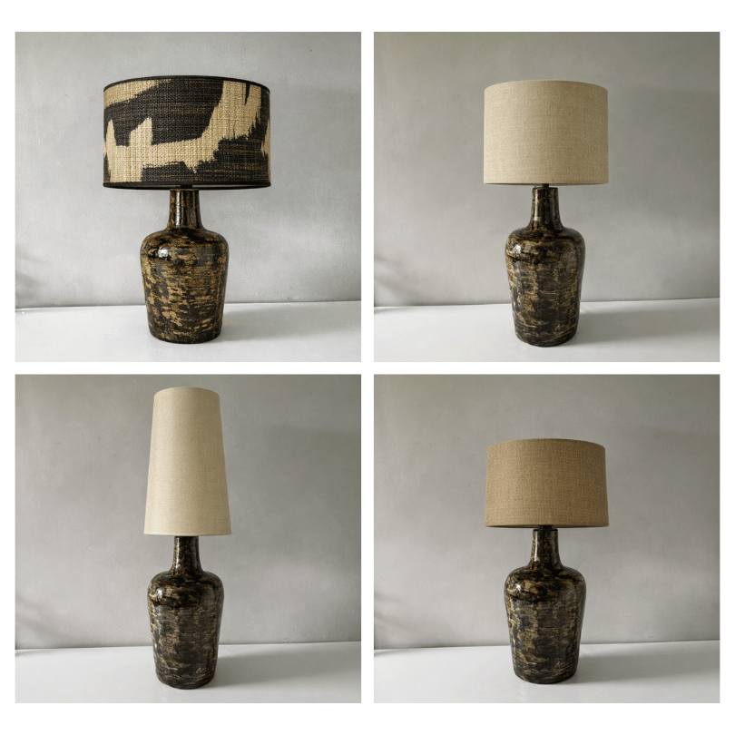 Lampenvoet bruin – keramiek | jaren ’70 - Afbeelding 6