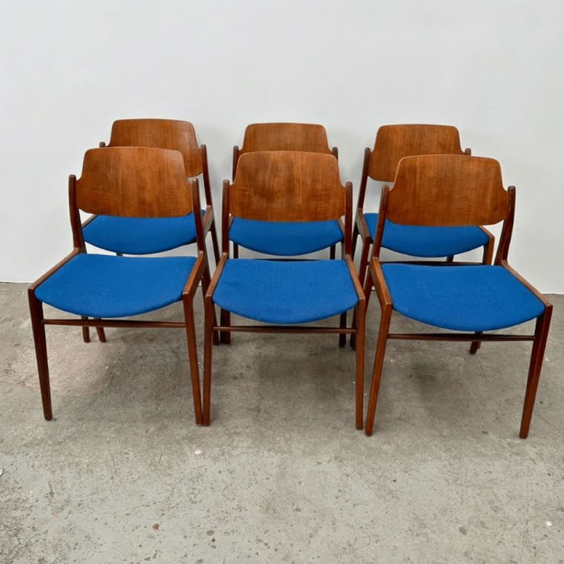 Set (6) eetkamerstoelen, teak – H. Lohmeyer, Wilkhahn | jaren ‘60 - Afbeelding 2