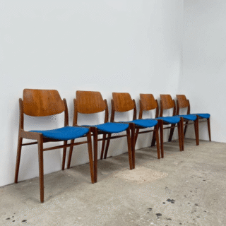 Set (6) eetkamerstoelen, teak – H. Lohmeyer, Wilkhahn | jaren ‘60