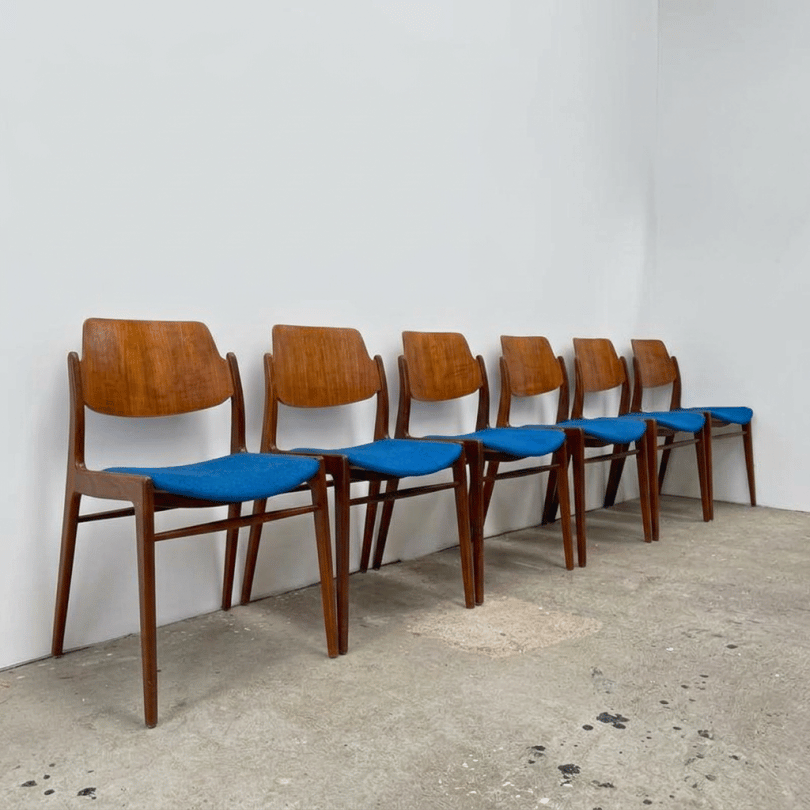 Set (6) eetkamerstoelen, teak – H. Lohmeyer, Wilkhahn | jaren ‘60