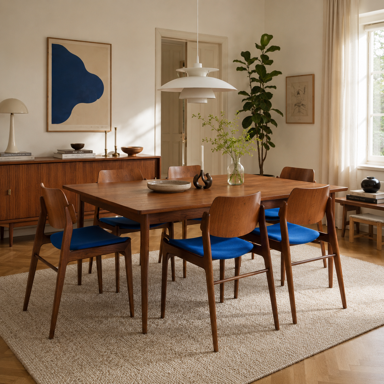 Set (6) eetkamerstoelen, teak – H. Lohmeyer, Wilkhahn | jaren ‘60 - Afbeelding 7